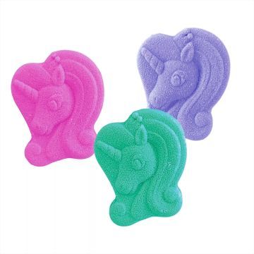Inkee: Bombas de banho veganas de unicórnio Galupy, aroma de chiclete - pacote com 3 unidades - .Imagem