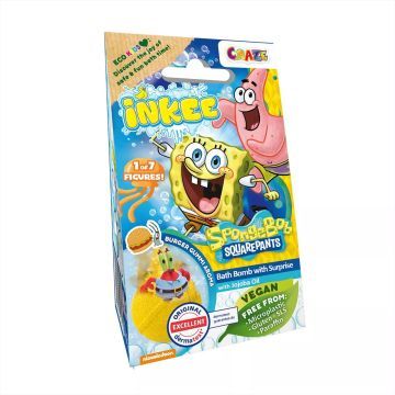 Inkee: Vegán fürdőgolyó Spongyabob figurával - hamburger illatú - . kép