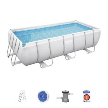 Bestway: Capri Power Steel szögletes fémvázas medence szett - 404 x 201 x 100 cm - . kép