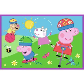 Trefl: Peppa w parku - puzzle 2 x 24 elementów - .zdjęcie 