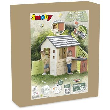 Smoby Life: Casita de juegos Nature con cocina y accesorios - .imagen