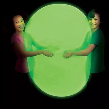 Super Wubble Csodálatos bubi labda, sötétben világító - 75 cm, zöld - . kép