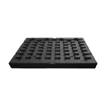 ReFlex esésvédő gumilap,fekete, 3 x 50 x 50 cm - 6 db-os szett - . kép