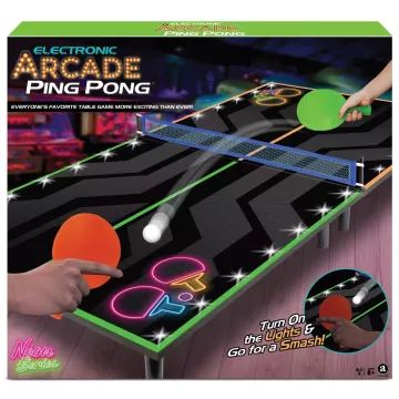 Conjunto de mesa de pingue-pongue iluminada - .Imagem