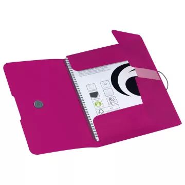 Herlitz : Dossier à fermeture facile, A4 - couleur framboise - .image
