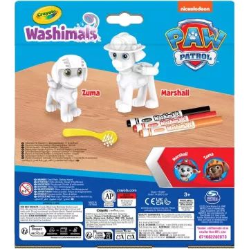 Crayola Washimals: Zmywalne figurki Psi Patrol, 2 szt. - Marshall i Zuma - .zdjęcie 