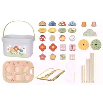 Tooky Toy: Jardim de Flores 5 em 1 caixa de jogos com jogos de lógica e habilidade - .Imagem