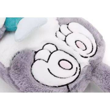 Nici: Gato de pelúcia cinza e peixe - 40 x 20 cm - .Imagem