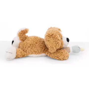 Nici: Perro y pato de peluche, marrón, acostado - 30 cm - .imagen