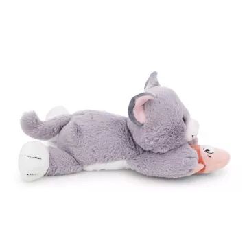 Nici: Graue Plüschkatze und Fisch, liegend - 30 cm - . bild aus
