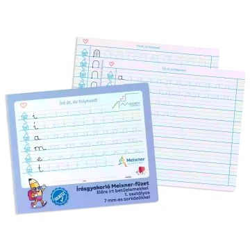 Caderno de caligrafia método Meixner – 1.º ano, azul - .Imagem