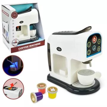 Spielzeug-Kapselkaffeemaschine mit Licht- und Soundeffekten - . bild aus
