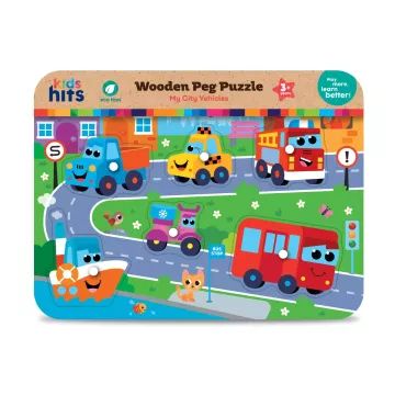 Kids Hits: Stad voertuigen vormpuzzel - .afbeelding