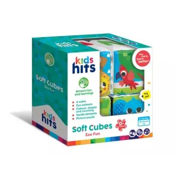 Kids Hits: Puha foglalkoztató kocka babáknak - Állatkert - . kép