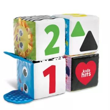 Kids Hits: Puha foglalkoztató kocka babáknak - Állatkert - . kép