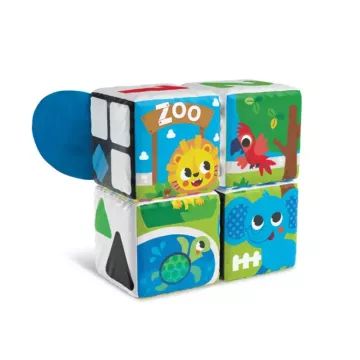 Kids Hits: Puha foglalkoztató kocka babáknak - Állatkert - . kép
