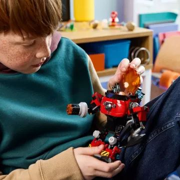 LEGO® Sonic ezis Knuckles cīņa ar Dr. Eggman Olšūnu Drupinātāju 77005 - .attēls