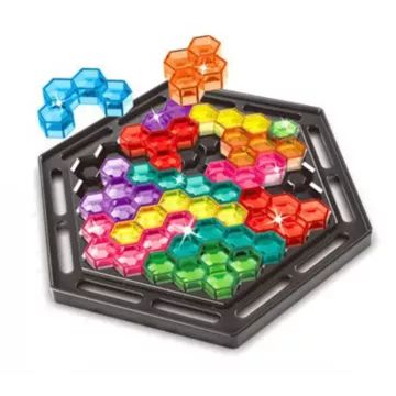 Puzzle logiczna gra - sześciokątna - .zdjęcie 