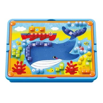 Quercetti: Fantacolor mosaico de pinos - baleia, 180 peças - .Imagem