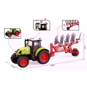 Trattore con aratro rumoroso - .immagine