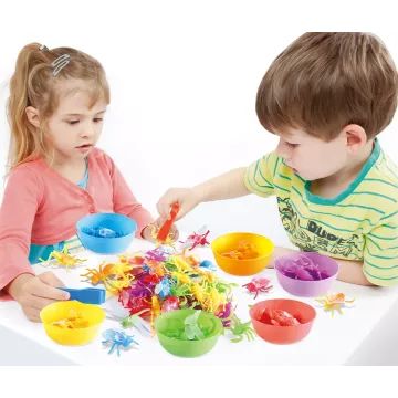Jogo educativo de cores e destreza manual - .Imagem
