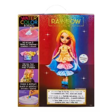 Rainbow High: Barvaj in ustvari – modna punčka z barvljivimi, izpravljivimi lasmi in oblačili - v madžarščini - .slika