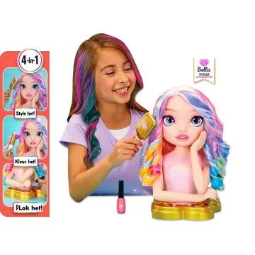 Rainbow High: 4 em 1 cabeça de boneca para pentear e fazer manicure - em húngaro - .Imagem