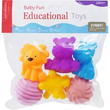 Conjunto de brinquedos de banho de ursinho - 6 peças, diversas opções - .Imagem