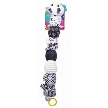Gusano de peluche, blanco y negro - 65 cm - .imagen