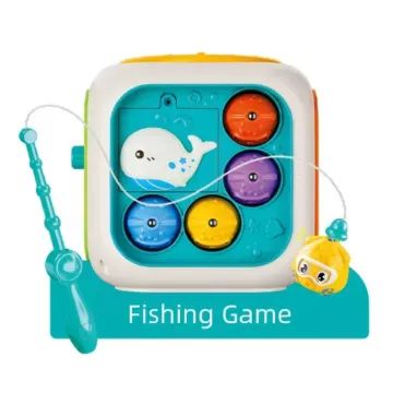Cubo interattivo 6 in 1 per bebè con luci e suoni - 14 cm - .immagine