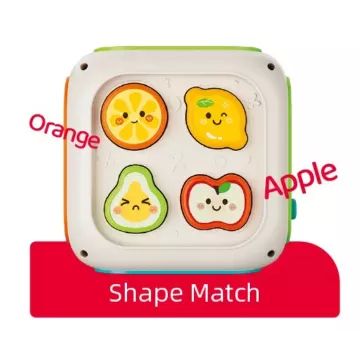 Cubo interattivo 6 in 1 per bebè con luci e suoni - 14 cm - .immagine