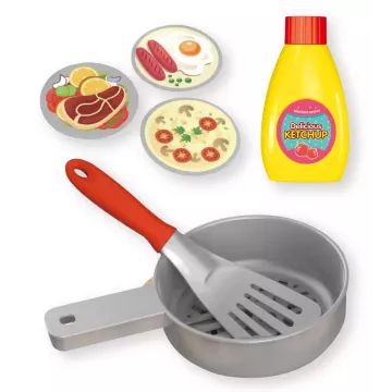 Speelset met pan, licht- en geluidseffecten, 6-delig - .afbeelding