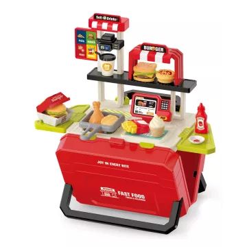 Fastfood speelset in koffer, 55-delig - .afbeelding