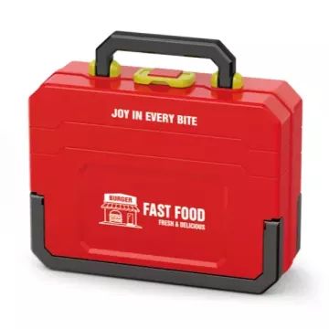 Fastfood speelset in koffer, 55-delig - .afbeelding