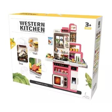 Set de cocina de juguete de lujo con luces, 91 piezas. - .imagen