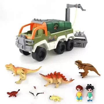 Súprava dinosaurov s vozidlom – 35 cm - .Obrázok