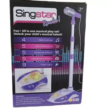 Világító mikrofon - Bluetooth, állvány - . kép