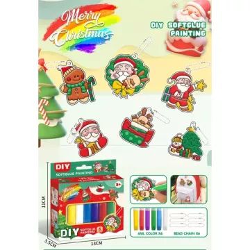 Glasverfset voor het maken van kerstversieringen - .afbeelding