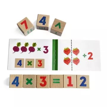 Drvene kocke za učenje matematike - .slika