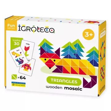 Fa háromszögek mozaik kirakó - 64 db-os