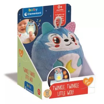 Clementoni: Brilla piccolo peluche - lupo - .immagine