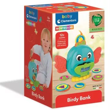 Clementoni: Montessori igra razvrščanja barv in vzorcev z majhno ptico - .slika