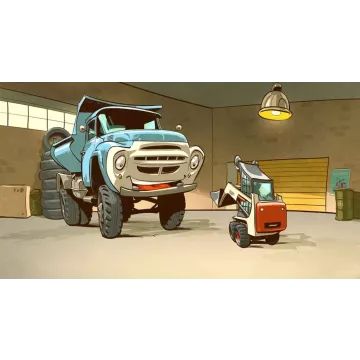 Valse Bobcat en Graafmachine Mark diafilm - .afbeelding