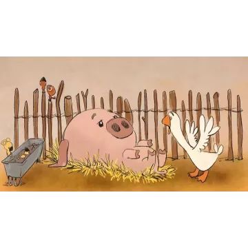 Película de diapositivas de la excursión de Cerdito y Ganso - .imagen