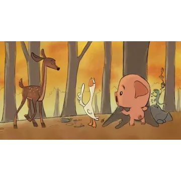 Película de diapositivas de la excursión de Cerdito y Ganso - .imagen