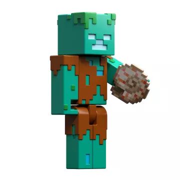 Minecraft Craft-a-Block figure - Zombie con tridente - .immagine