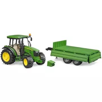 Bruder: Traktors John Deer 5115M ar piekabi - .attēls