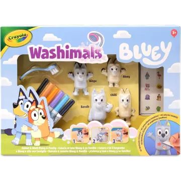 Crayola Washimals: Bluey - spalvinami ir plaunami figūrėlių rinkinys - su 4 figūrėlėmis - .vaizdas