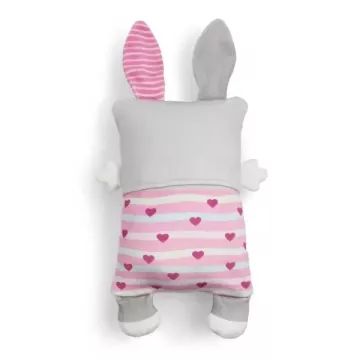 Nici Cosidoos: 2 w 1 odwracalny plusz i poduszka do spania - 20 x 30 cm, królik - .zdjęcie 