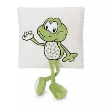 Nici Green: Almofada quadrada Fridolin sapo - 30 x 30 cm - .Imagem